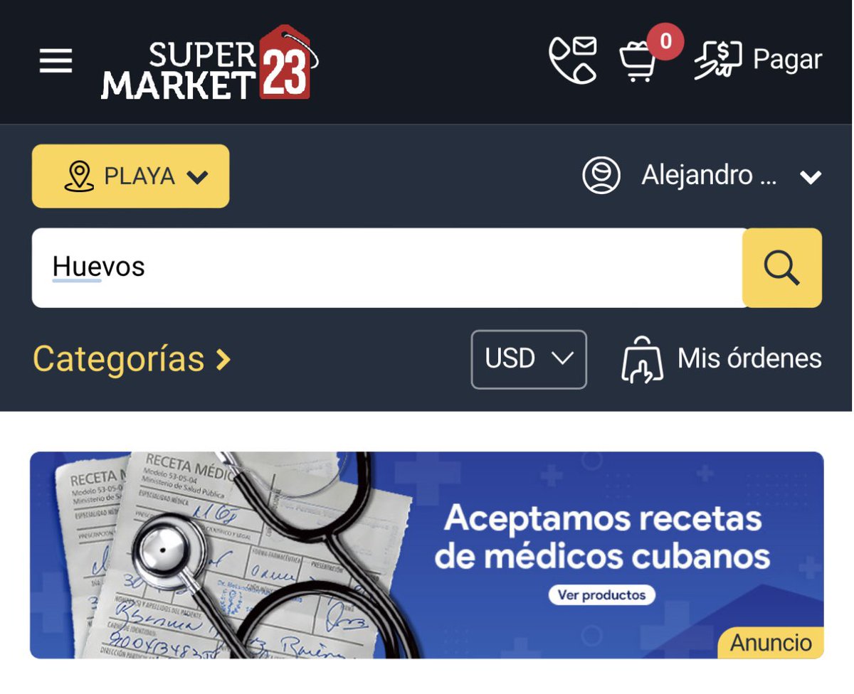 Es decir que en el país de la medicina “gratis”ya puedes comprar en sus tiendas online capitalistas (supermarket 23)La medicina que no tienes por culpa de el bloqueo ¡Gracias Fidel!
#CubaEstadoFallido