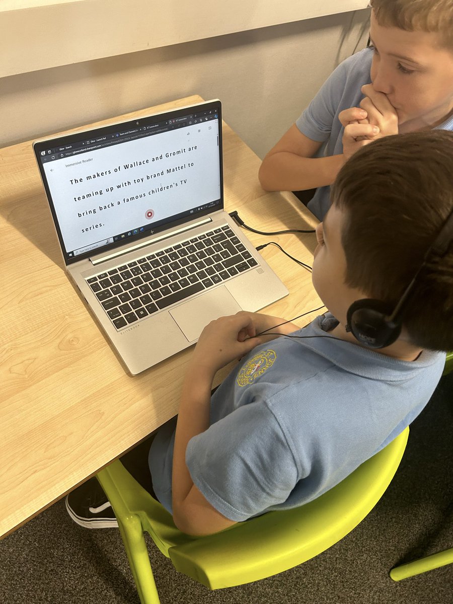 StJohnsPSAyr's tweet photo. P6 enjoyed exploring Immersive Reader in ICT today , using their new reading coach feature to check the accuracy of their reading #uncrcarticle28 https://t.co/Y4PwbZ8gyE