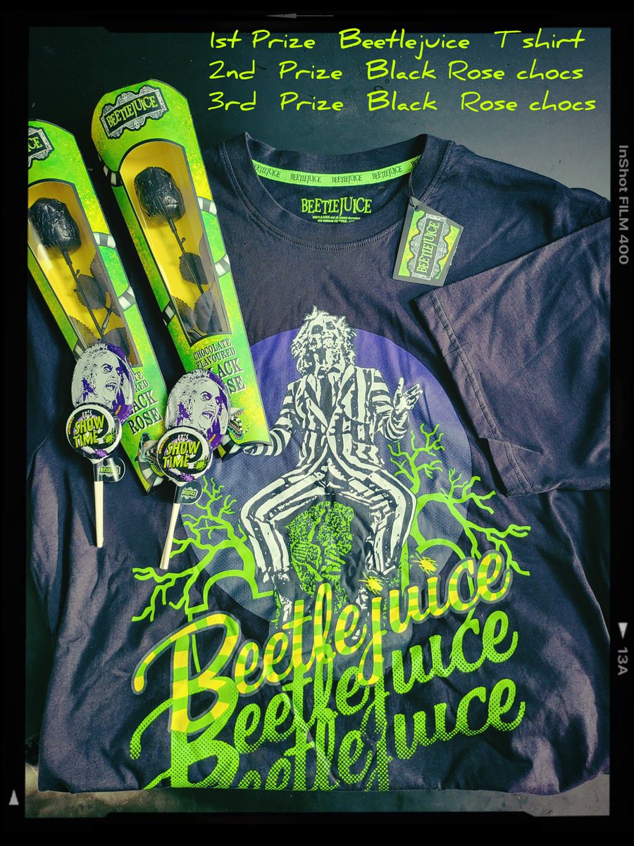 GtdenyD's tweet photo. ๐ป COMPETITION TIME ๐ป
To celebrate our collab
we have some Beetlejuice prizes to be won!!
1st prize Beetlejuice T-shirt (xl)
2nd and 3rd prize Black Rose chocolates
Rules: on 4th pic below
@_JohCee_ @Fluex_Artworks @Power7329_ @FormFirm
@stuzib85 @Velxity_ @Fallenwolf_146 https://t.co/X5TRnxcODo