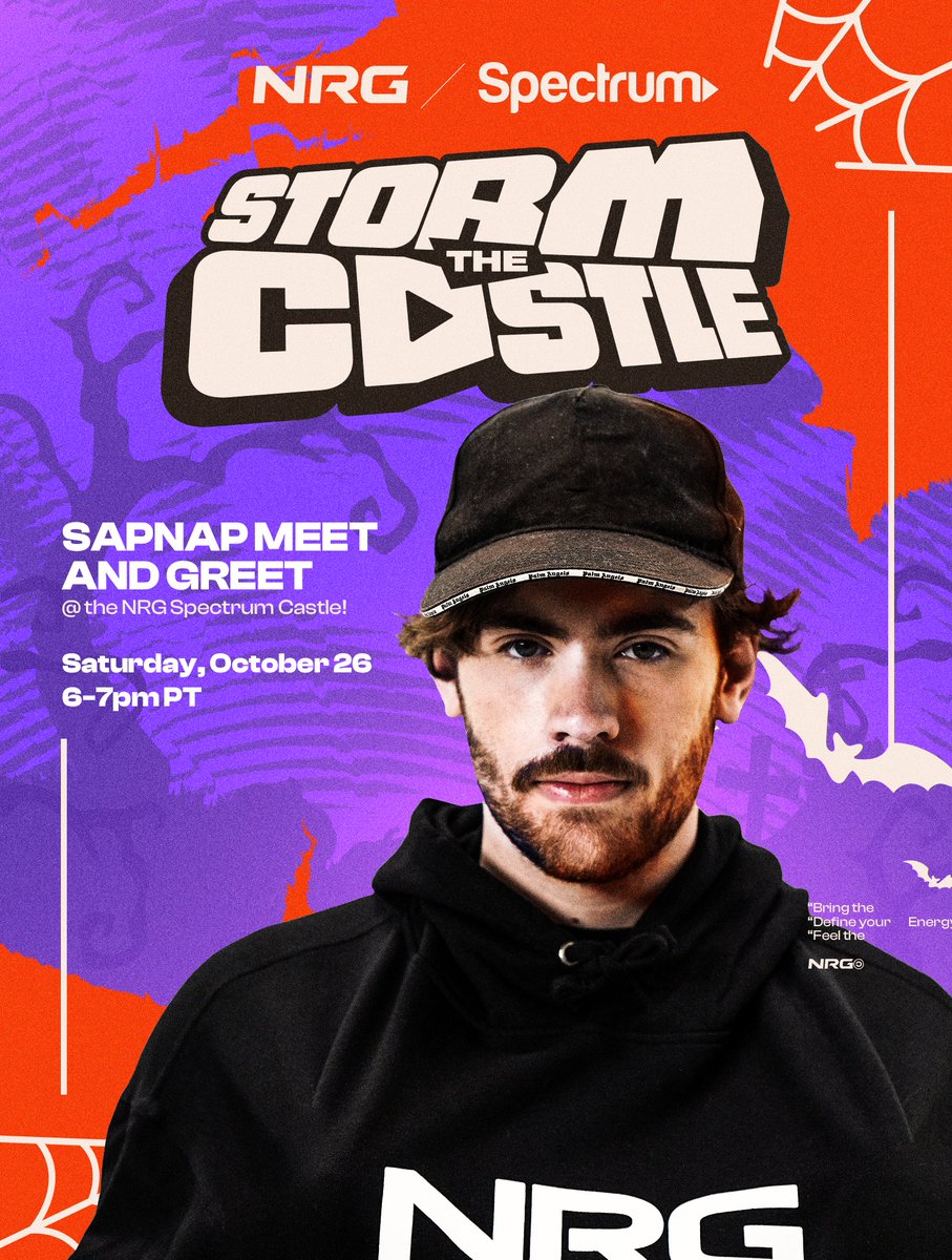 Venture inside Sapnap's Haunted Spectrum Castle this Saturday if you dare...

🏰 Haunted House Maze experience
🎃 NRG Sapnap meet-and-greet
🦇 First 100 people receive a free gift bag and a chance to win a PS5!

👻 partiful.com/e/XQeqgVJsBuKP…