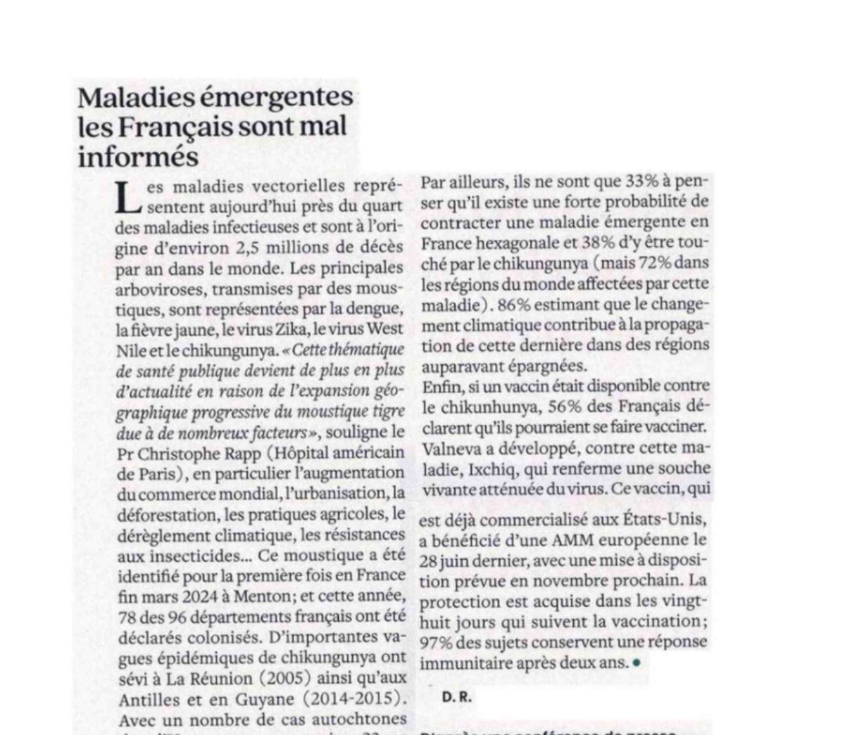 Le professeur #christopherapp spécialiste en médecine interne et maladies infectieuses s’exprime sur les maladies vectorielles 🦟 cause de 2,5 millions de décès par an dans le 🌍⤵️ @EgoraInfo