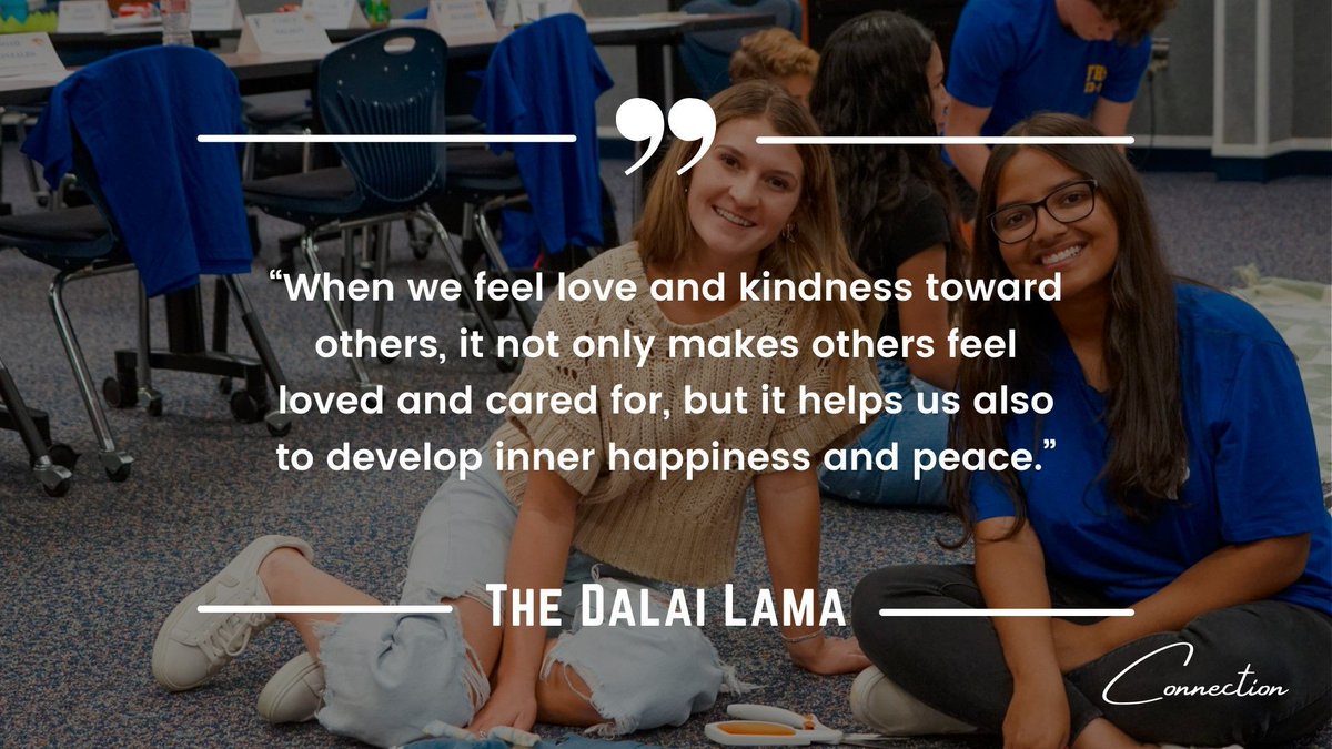 Our Mental Health theme for October is CONNECTION. Remember…making connections with others through kindness can help make both people feel better about themselves.