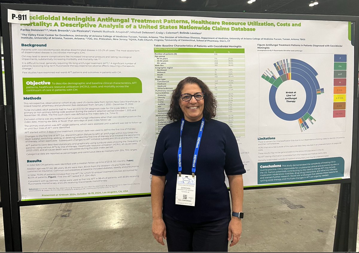 University of Arizona- Infectious Disease Division (@uazdivid) on Twitter photo You thought we were done with #IDWeek2024? Thrilled to see Dr. Fariba Donovan present her work on cocci meningitis antifungal treatment patterns! <a href="/IDWeekmtg/">IDWeek</a> <a href="/uazresearch/">University of Arizona Research</a> <a href="/ImmunobiologyUA/">UAZImmunobiology</a> <a href="/UAZMedTucson/">UA College of Medicine – Tucson</a> <a href="/UAZMedicineEdu/">UA IM Education</a> You thought we were done with #IDWeek2024? Thrilled to see Dr. Fariba Donovan present her work on cocci meningitis antifungal treatment patterns! <a href="/IDWeekmtg/">IDWeek</a> <a href="/uazresearch/">University of Arizona Research</a> <a href="/ImmunobiologyUA/">UAZImmunobiology</a> <a href="/UAZMedTucson/">UA College of Medicine – Tucson</a> <a href="/UAZMedicineEdu/">UA IM Education</a>