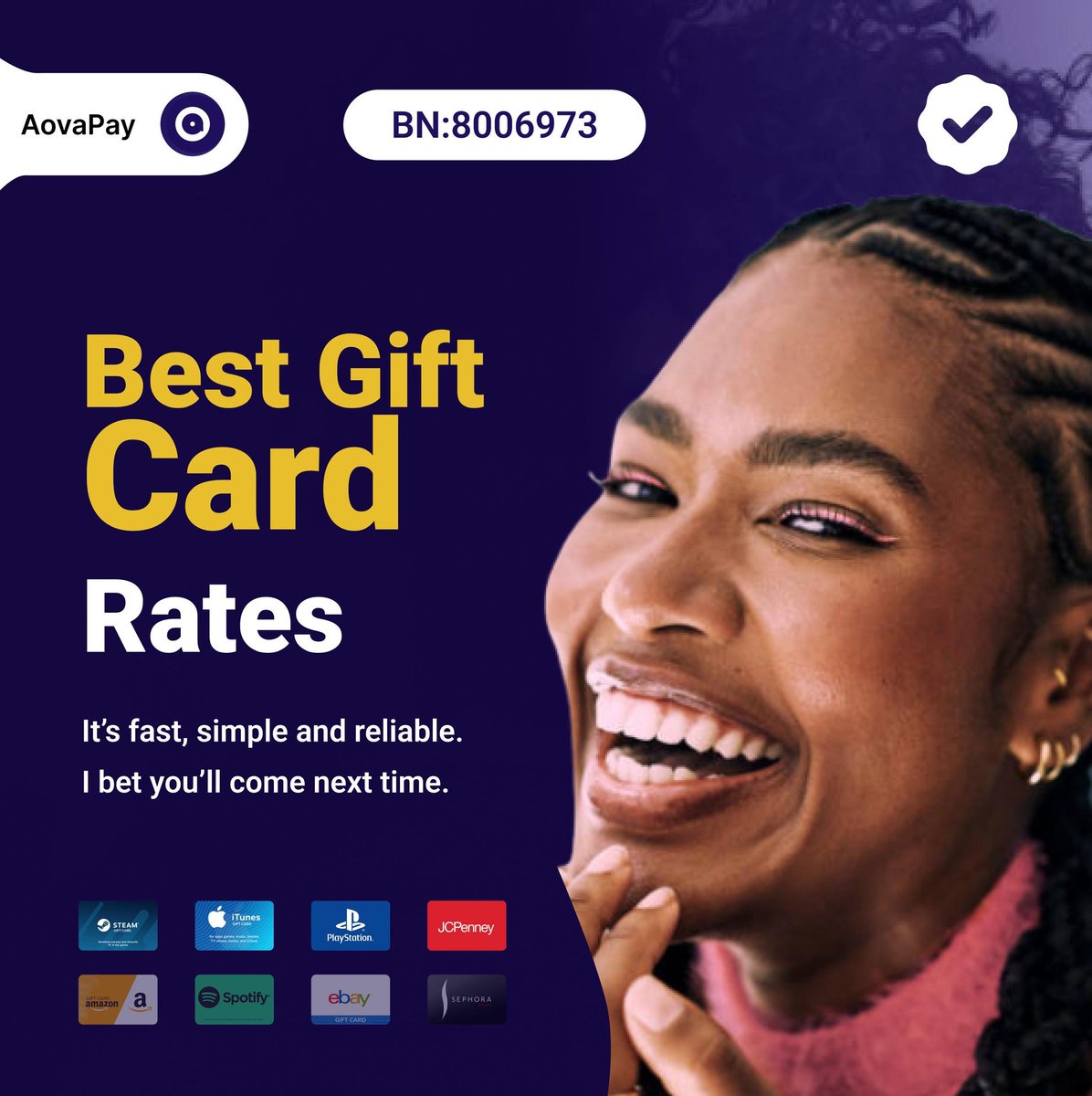AovaPay's tweet photo. Best gift card rates only on https://t.co/vHY0ZMOVMD
#gistlover #minister #aovapay #aova https://t.co/LmxdLqgNNQ