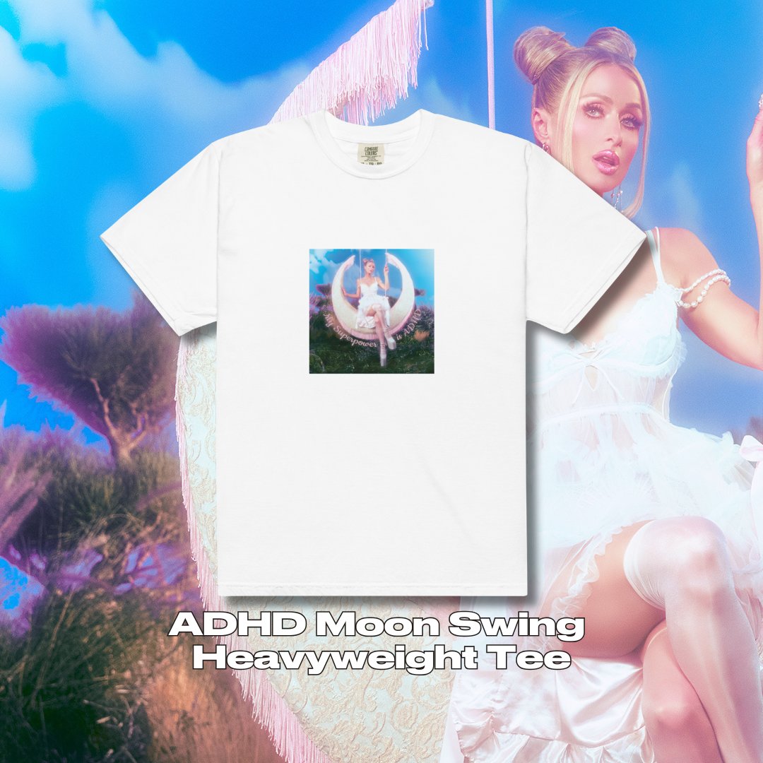 ParisHilton's tweet image. &quot;My superpower is ADHD&quot; tee is live on my #InfiniteIcon shop: shop.parishilton.com/collections/al…
