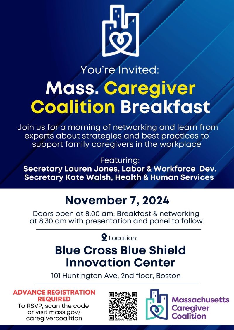 MA Business Roundtable (@mabizroundtable) on Twitter photo Join the Mass Caregiver Coalition on 11/7 for a special event featuring a panel with <a href="/JDChesloff/">Jondavid Chesloff</a> (moderator), Secretary <a href="/lojones7383/">Lauren</a>, Secretary <a href="/KateWalshHHS/">Kate Walsh</a>, Jill McNamara, and <a href="/chrissylynch29/">Chrissy Lynch</a>. Plus, insights from <a href="/adrane/">Alexandra Drane</a> and <a href="/ArchangelsMe/">ARCHANGELS.me</a>!
Register 👉 tinyurl.com/e4s3yrb3 Join the Mass Caregiver Coalition on 11/7 for a special event featuring a panel with <a href="/JDChesloff/">Jondavid Chesloff</a> (moderator), Secretary <a href="/lojones7383/">Lauren</a>, Secretary <a href="/KateWalshHHS/">Kate Walsh</a>, Jill McNamara, and <a href="/chrissylynch29/">Chrissy Lynch</a>. Plus, insights from <a href="/adrane/">Alexandra Drane</a> and <a href="/ArchangelsMe/">ARCHANGELS.me</a>!
Register 👉 tinyurl.com/e4s3yrb3