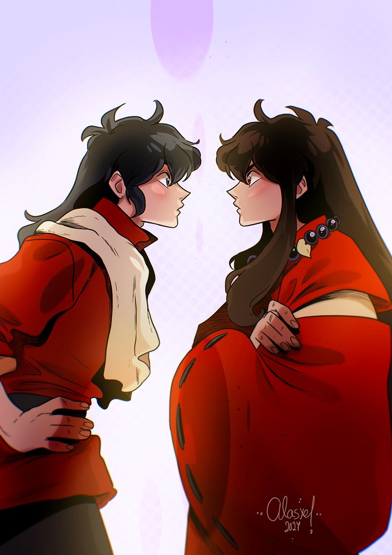 "Oh! And who are you?" 👁️👁️ 
 #RanmaSaotome #ranma #inuyasha #fanart