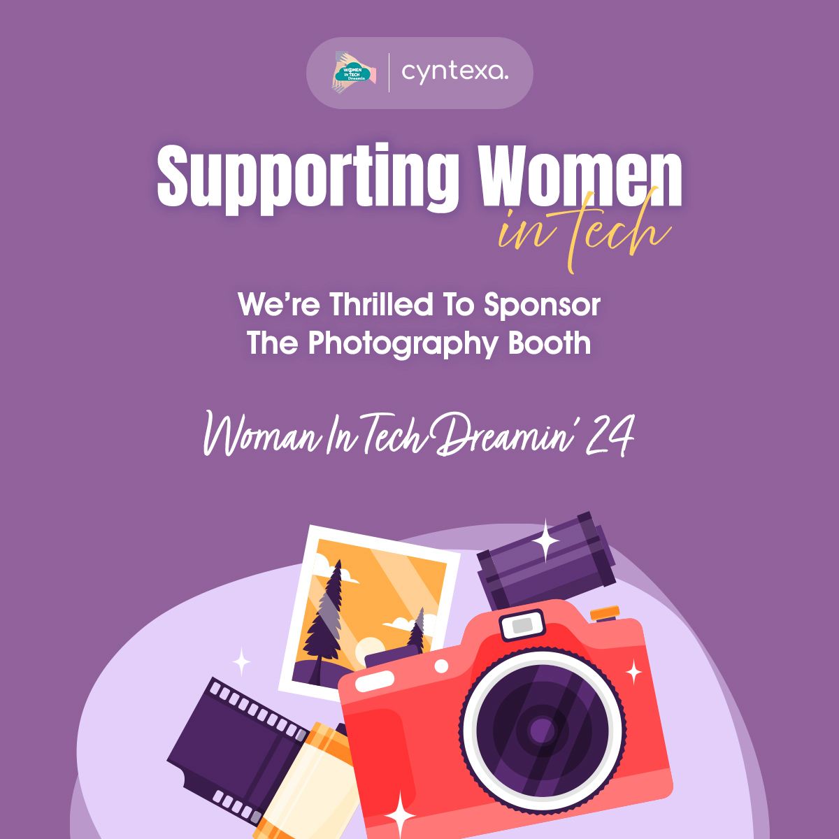Shoutout to <a href="/cyntexa/">Cyntexa</a> for setting up an amazing booth at our event! 🎉 

Their contributions as the Photography Sponsor are invaluable, and their booth is a must-visit for all attendees. 

Don't forget to stop by, say hello, and check out the incredible work they’re doing! 📸✨