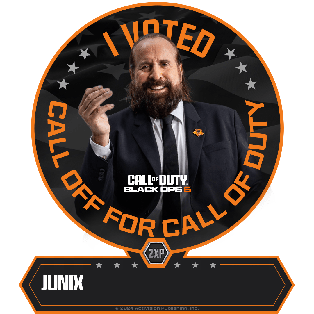 CallofDuty's tweet photo. @Junix @Junix A vote for me earned you Double XP! Enjoy your 1 Hour token of Rank Double XP at #BlackOps6 launch on October 25 https://t.co/1NVwocxFMT