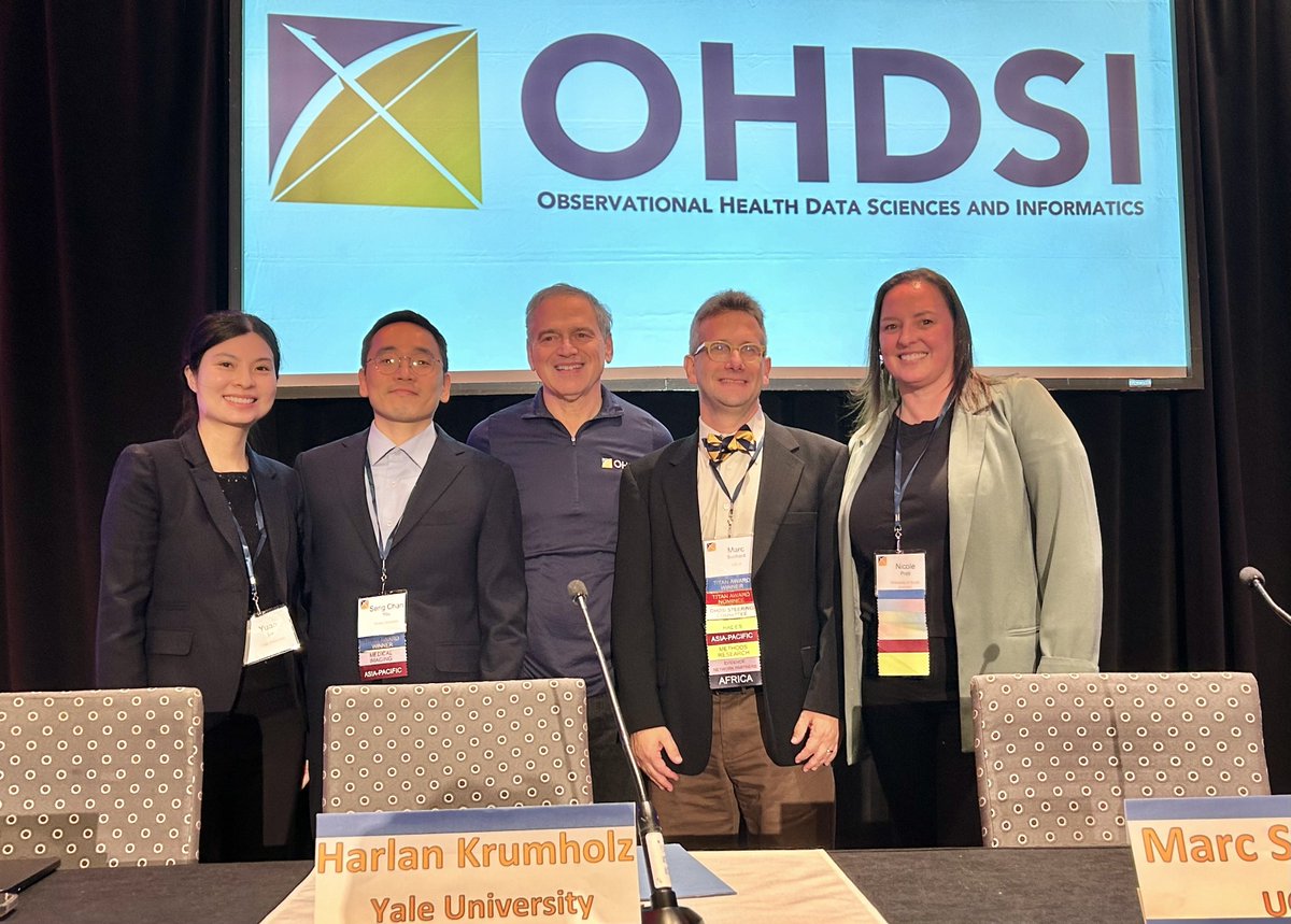 OHDSI (@ohdsi) on Twitter photo The <a href="/JACCJournals/">JACC Journals</a> collaboration w/ OHDSI opens incredible potential for the community to both publish global #RWE and educate on best practices in observational research. Thank you to <a href="/hmkyale/">Harlan Krumholz</a>, <a href="/SengChanYou1/">Seng Chan You</a>, Yuan Lu, @nicolepratt_ & <a href="/suchard_group/">Marc Suchard</a> on a great #OHDSI2024 panel! The <a href="/JACCJournals/">JACC Journals</a> collaboration w/ OHDSI opens incredible potential for the community to both publish global #RWE and educate on best practices in observational research. Thank you to <a href="/hmkyale/">Harlan Krumholz</a>, <a href="/SengChanYou1/">Seng Chan You</a>, Yuan Lu, @nicolepratt_ & <a href="/suchard_group/">Marc Suchard</a> on a great #OHDSI2024 panel!