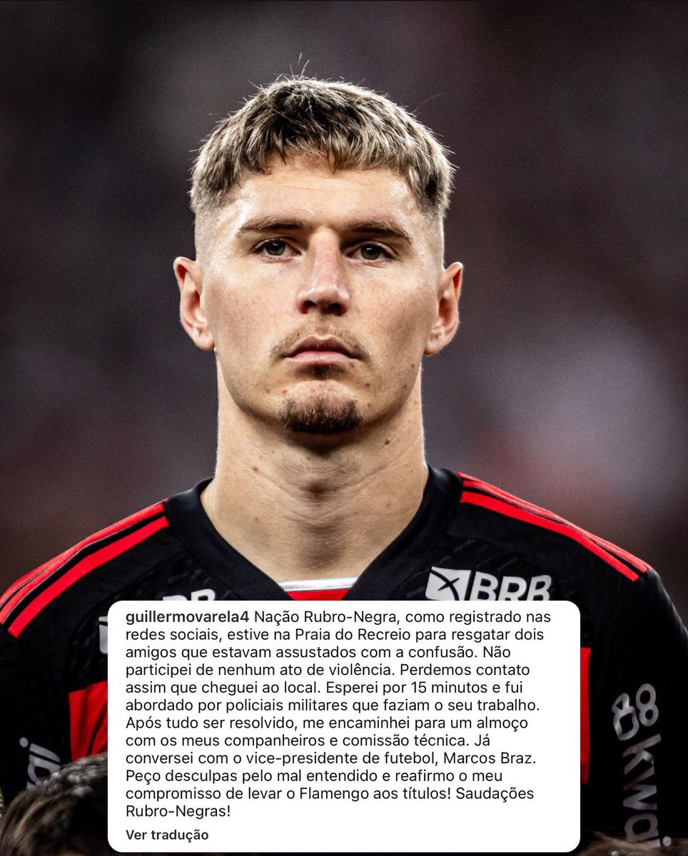 raflamello81's tweet photo. Varela se pronunciou oficialmente em suas redes sociais. https://t.co/rB8ANX3VZe
