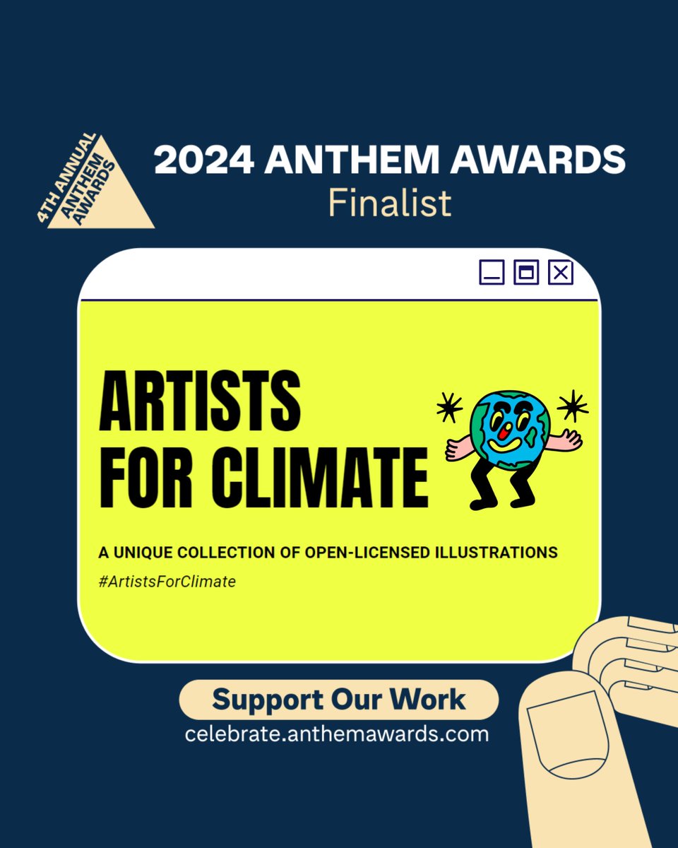 Fine Acts (@fine_acts) on Twitter photo π DID YOU HEAR? Artists for Climate has been named a Finalist in the prestigious <a href="/anthemawards/">anthemawards</a>, celebrating mission-driven work worldwide!
Vote for us in the Community Voice Award by Oct 31: bit.ly/4e2dLHo! Help art drive climate action π π DID YOU HEAR? Artists for Climate has been named a Finalist in the prestigious <a href="/anthemawards/">anthemawards</a>, celebrating mission-driven work worldwide!
Vote for us in the Community Voice Award by Oct 31: bit.ly/4e2dLHo! Help art drive climate action π