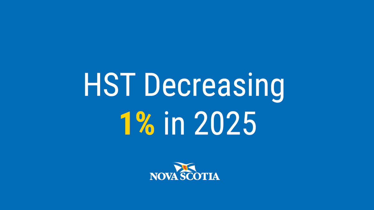 Nova Scotia Gov. (@nsgov) on Twitter photo Nova Scotia’s HST to Drop in 2025 news.novascotia.ca/en/2024/10/23/… Nova Scotia’s HST to Drop in 2025 news.novascotia.ca/en/2024/10/23/…