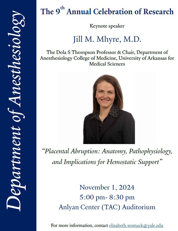 Please join us for the 9th Annual Celebration of Research on 11/1 🔬you don’t want to miss out on our special keynote speaker, <a href="/JillMhyre/">jillmhyre</a> !