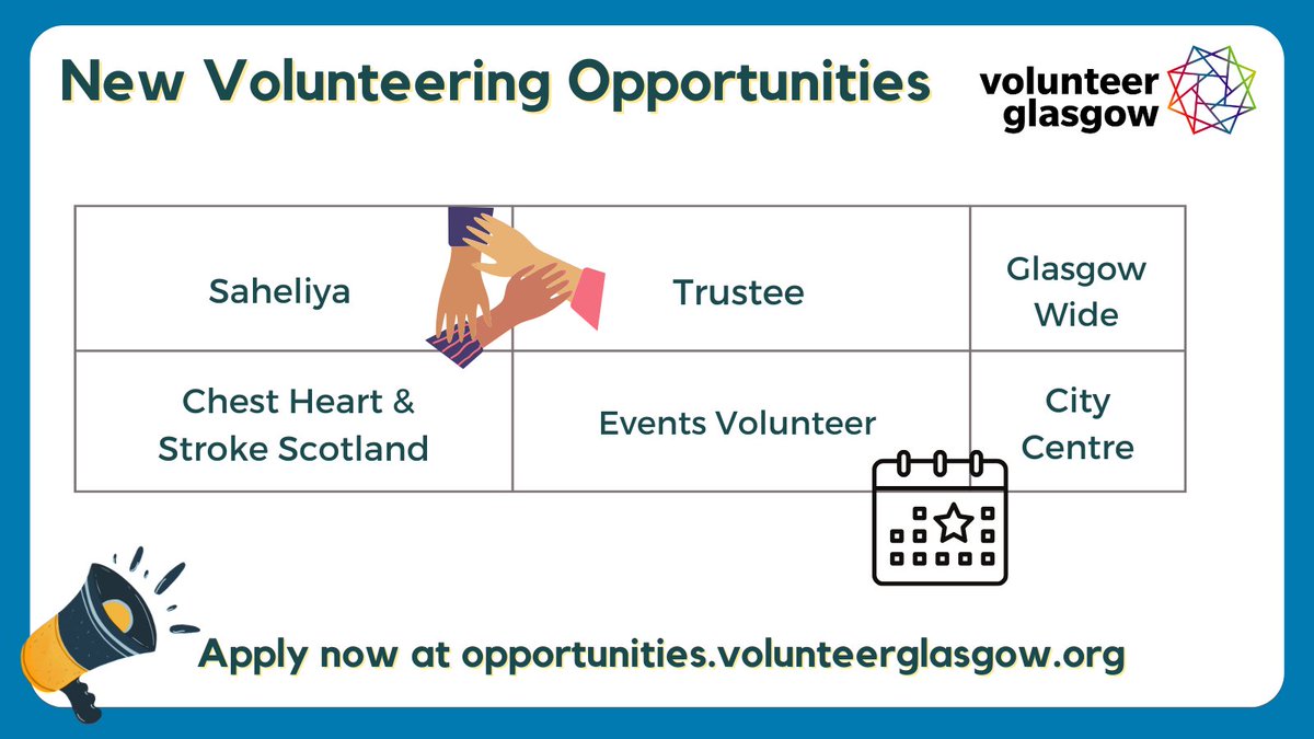 🗣️Trustee - <a href="/Saheliya/">Saheliya</a> - shorturl.at/reEYS
📅 Events Volunteer - <a href="/CHSScotland/">Chest Heart & Stroke Scotland | also on bluesky</a> - shorturl.at/07cbt