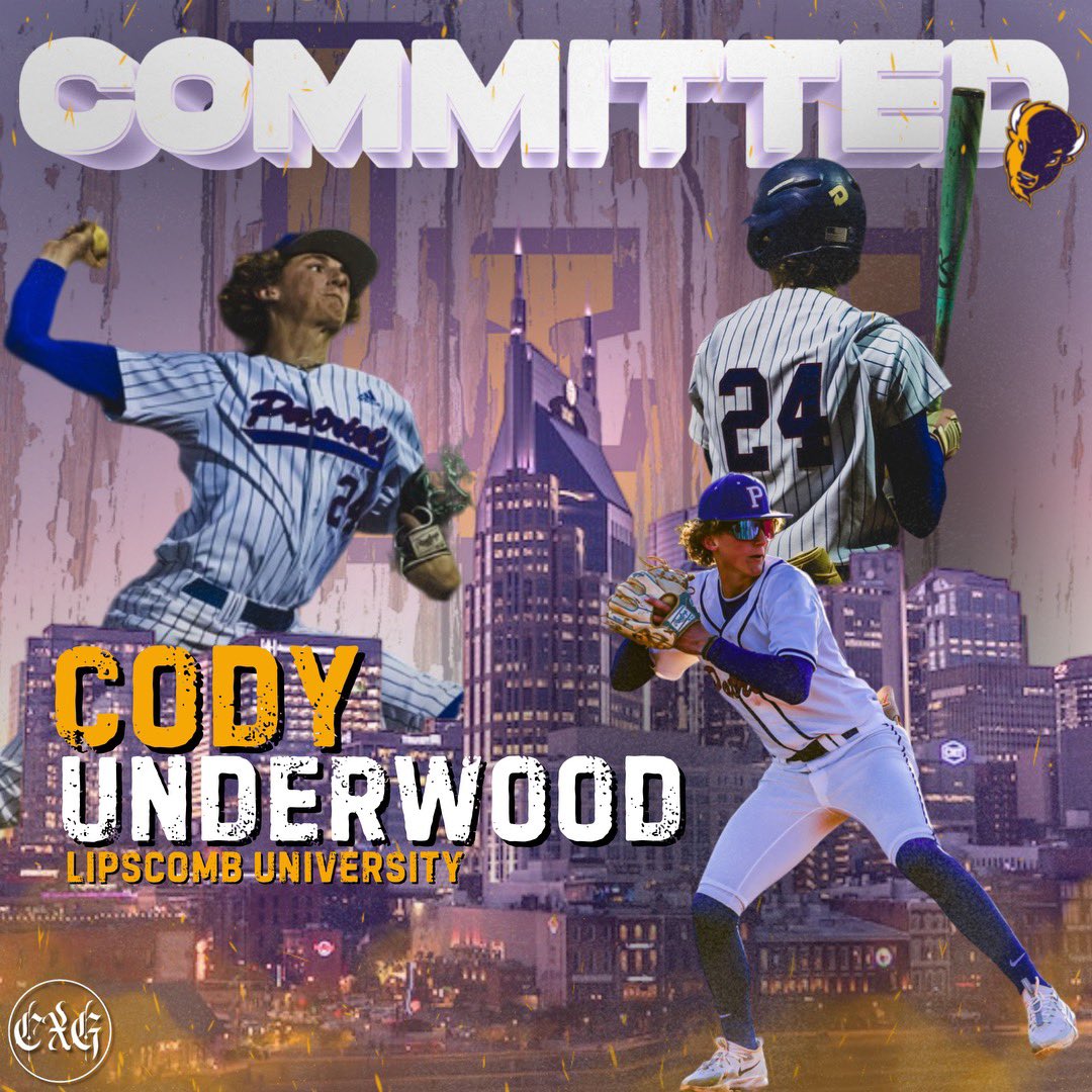 codyund136's tweet photo. I am extremely blessed to announce my commitment to play D1 baseball at The University of Lipscomb.  I want to thank god for his guidance through life itself and presenting this opportunity to me for it wouldn’t be possible without him. I want to also thank my sister for being such a big influence in my life and her passing her strength on to me making my dream a reality. My Family especially my dad have always supported me and been there for me when I needed it most and I couldn’t be more thankful for them. Lastly I want to thank my past coach’s for always pushing me and my future coach’s of Lipscomb @RZeigler35 and @CoachForehand for giving me the opportunity to come and further my athletic and academic career. Go Bison! 🦬 @BisonBaseball
