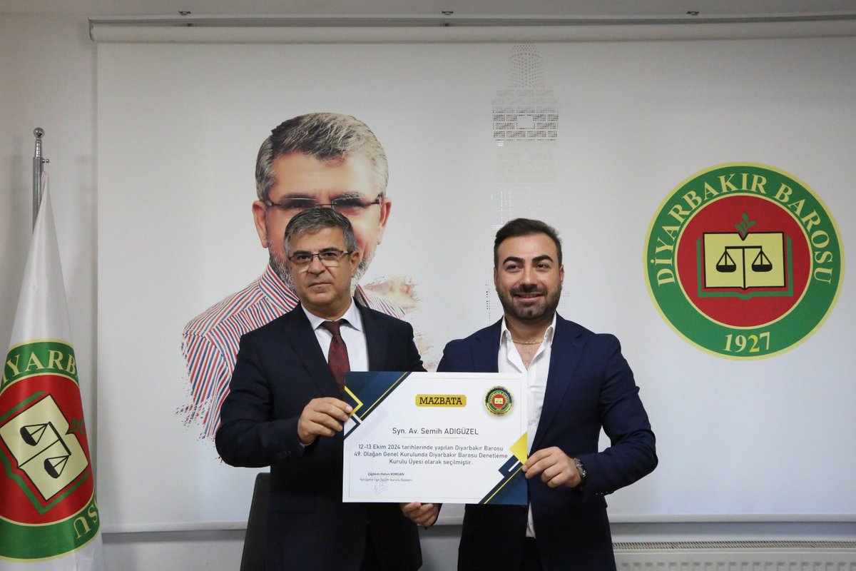 Baromuzun 49. Olağan Genel Kurulunda seçilen Denetleme Kurulu üyeleri Av.Yasemin KAN, Av.Vedat YÜCE ve Av.Semih ADIGÜZEL mazbatalarını alarak göreve başladılar. Meslektaşlarımıza yeni görevlerinde başarılar dileriz.