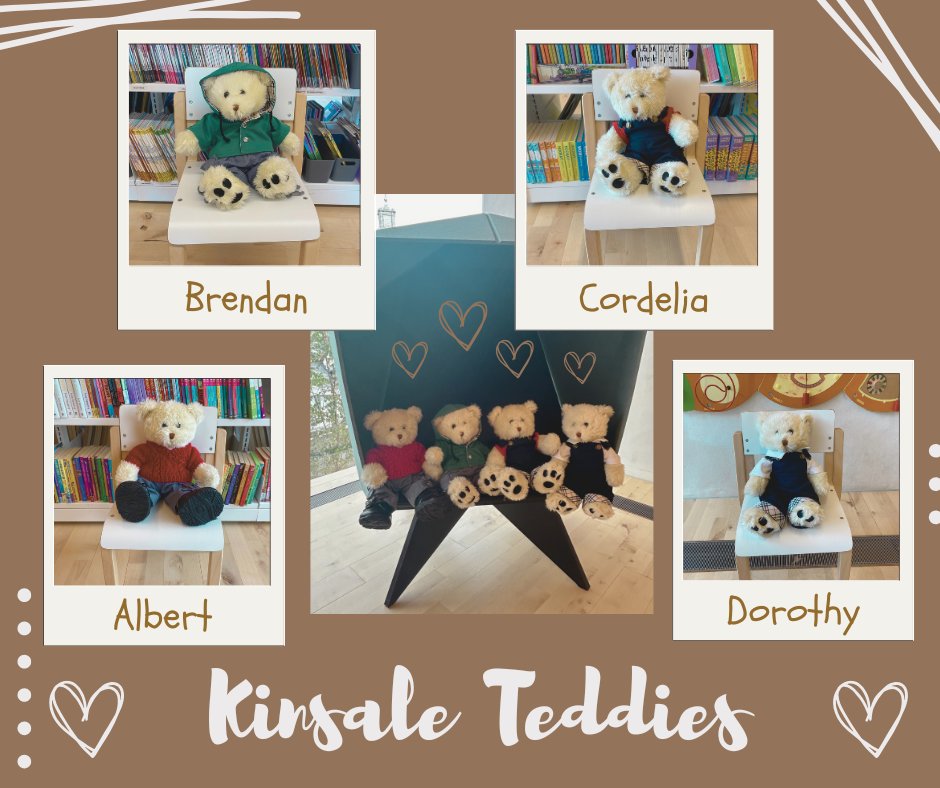 Cork County Council Library & Arts Service (@corkcolibrary) on Twitter photo A big welcome to the newest members of our Kinsale family, our Kinsale teddies Albert, Brendan, Cordelia, and Dorothy. Come on down to Kinsale library to visit our new friends.
<a href="/LibrariesIre/">Libraries Ireland</a> <a href="/Corkcoco/">Cork County Council</a>
<a href="/kinsale_ie/">Kinsale, Co. Cork</a>
<a href="/KinsaleNews/">Kinsale Advertiser</a> A big welcome to the newest members of our Kinsale family, our Kinsale teddies Albert, Brendan, Cordelia, and Dorothy. Come on down to Kinsale library to visit our new friends.
<a href="/LibrariesIre/">Libraries Ireland</a> <a href="/Corkcoco/">Cork County Council</a>
<a href="/kinsale_ie/">Kinsale, Co. Cork</a>
<a href="/KinsaleNews/">Kinsale Advertiser</a>