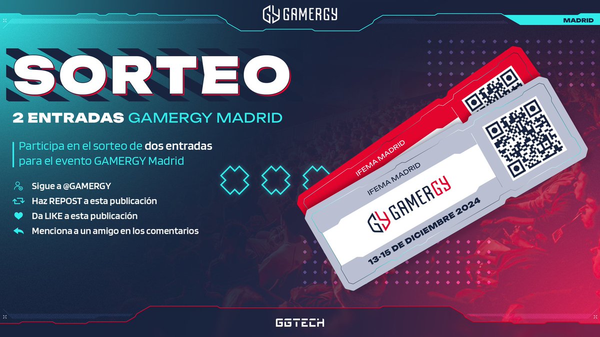 ¿A quién no le va a gustar un abono de #GAMERGY2024? 🎫😌

¡Te traemos un sorteo de dos entradas de fin de semana! Para participar:

1️⃣ Síguenos en <a href="/GAMERGY/">GAMERGY</a>
2️⃣ Dale ❤ y RT a este post
3️⃣ Menciona al amigo con el que irías

⏳ ¡El lunes 28 anunciamos al ganador!