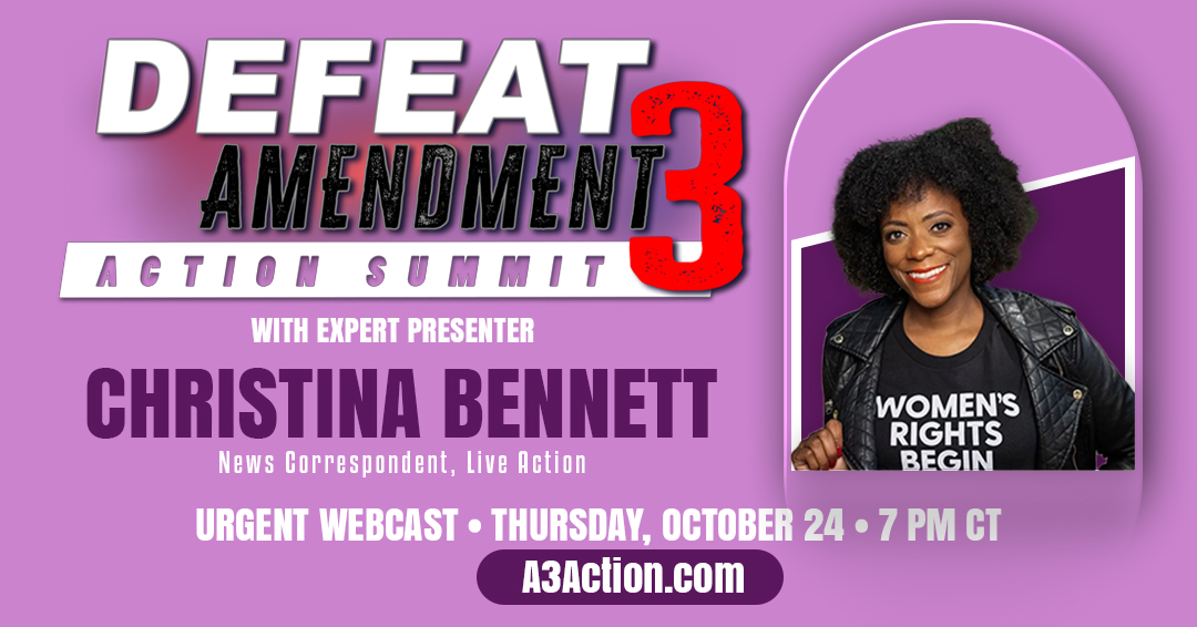 C4Life_STL's tweet photo. 👉 https://t.co/vPG80j3GJ8
📢 Christina Bennett from Live Action is speaking at our URGENT webcast to expose Amendment 3’s attack on parental rights.
🗓️ Thurs, Oct 24 • 🕖 7 PM CT
#ProLife #StopAmendment3 https://t.co/9MNeIh91wQ