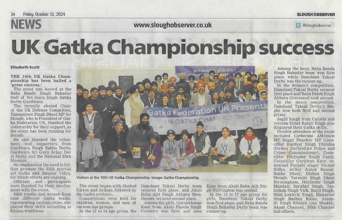 10th annual #UK #Gatka Championship, hosted this year by #Derby, was a great success.

As president of the Gatka Federation UK, I want to thank all volunteers who helped to make it happen.

Delight in particular to see #MartialArts prowess of really talented young boys and girls.