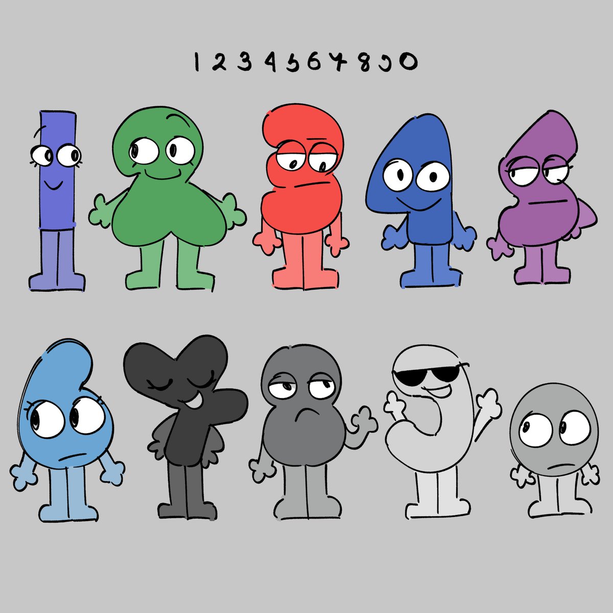 flwrspxce's tweet image. algebraliens but their designs r based off how i write numbers #xfohv