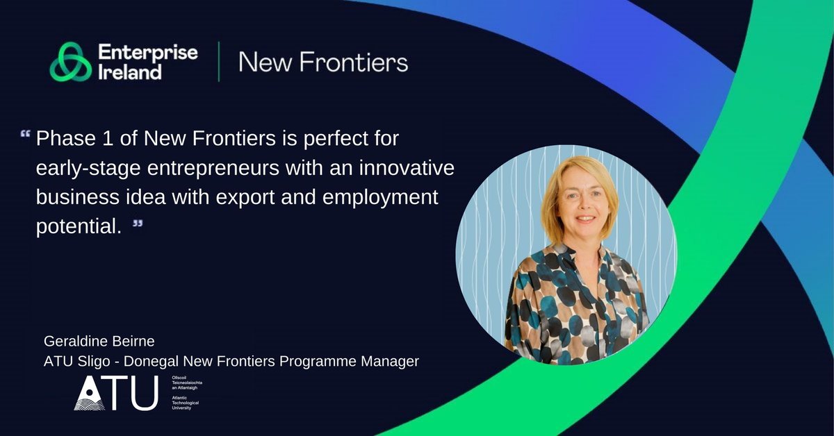 Phase 1 of Enterprise Ireland's New Frontiers programme at ATU Sligo - Donegal is now open for applications. Research and test the market potential of your business idea! Phase 1 will start in November 5th and run for part-time 4 weeks.
Apply Now --&gt; buff.ly/3XypYNP