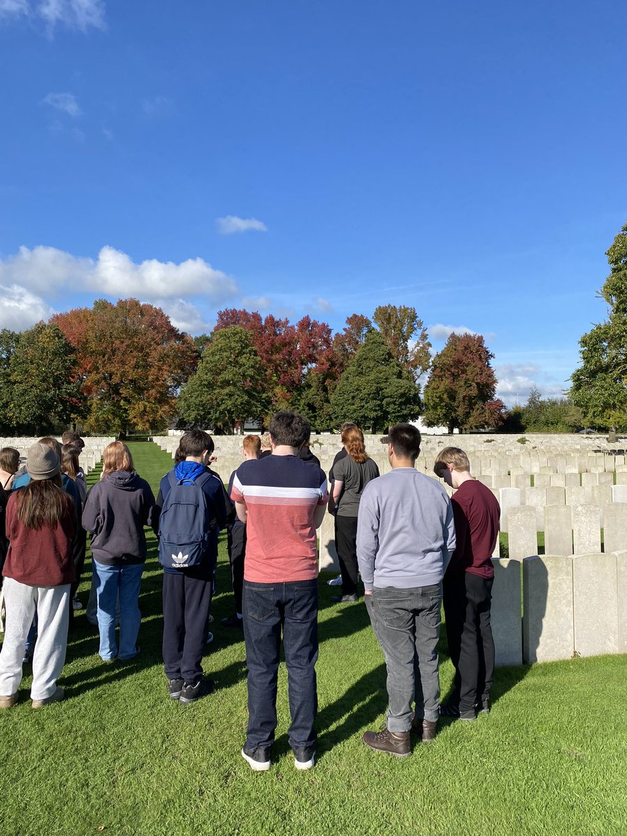 HumanitiesHHS's tweet photo. @HellesdonHigh @WensumTrust Year 11 are exploring the WW1 Battlefields near Ypres https://t.co/0BPMjpQw0o