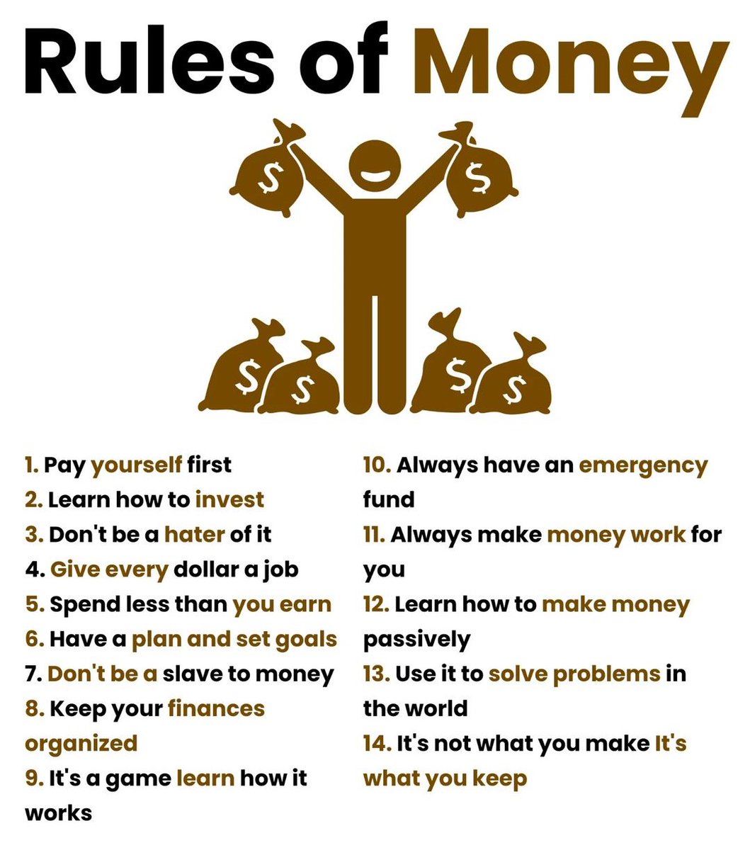 TBusinessaholic's tweet photo. 14 rules of money: https://t.co/2upQXZAgqh