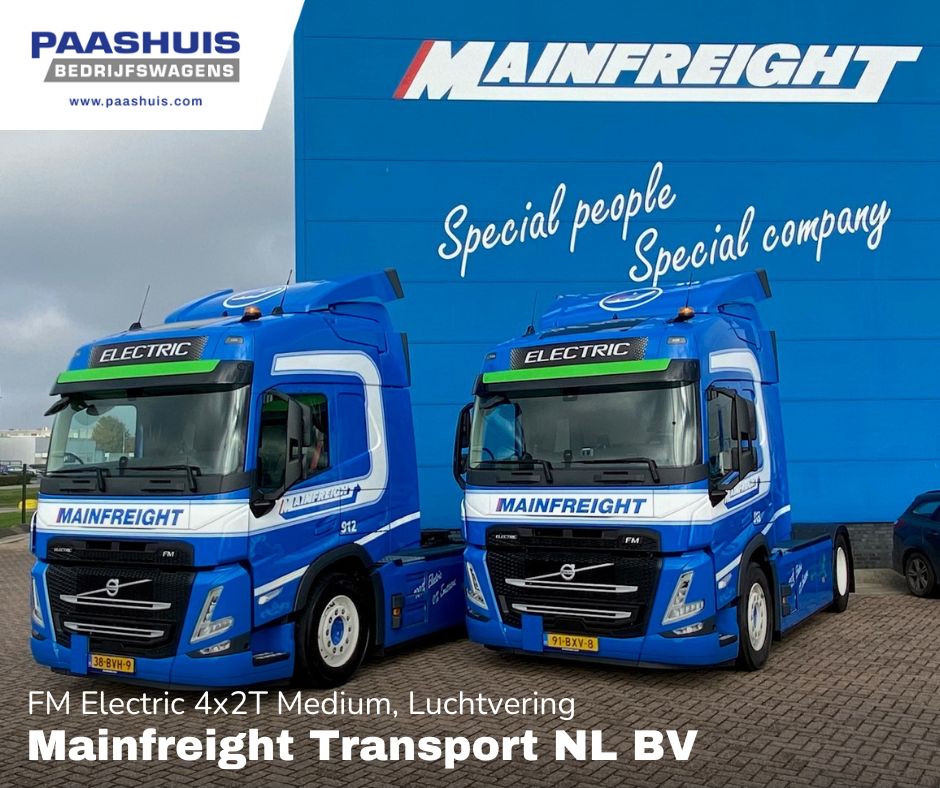 Niet 1 maar 2x FM Electric!⚡️🇸🇪🔋

Gisteren mochten wij deze 2 Volvo FM Electric 4x2 trekkers afleveren bij <a href="/MainfreightEU/">Mainfreight Europe</a> te 's-Heerenberg🤩
Wij willen de firma Mainfreight bedanken voor het vertrouwen en wensen hen veel werkplezier toe !🤝