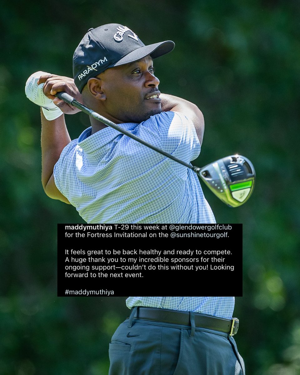 Welcome back Madalitso 👏 

The Zambian Golfer made a welcome return on the Sunshine Tour after a lengthy spell on the sidelines due to injury and finished T29 on his first outing back. 

#GreatnessBeginsHere #SunshineTour <a href="/Golfchamps_/">Golf Champs</a>