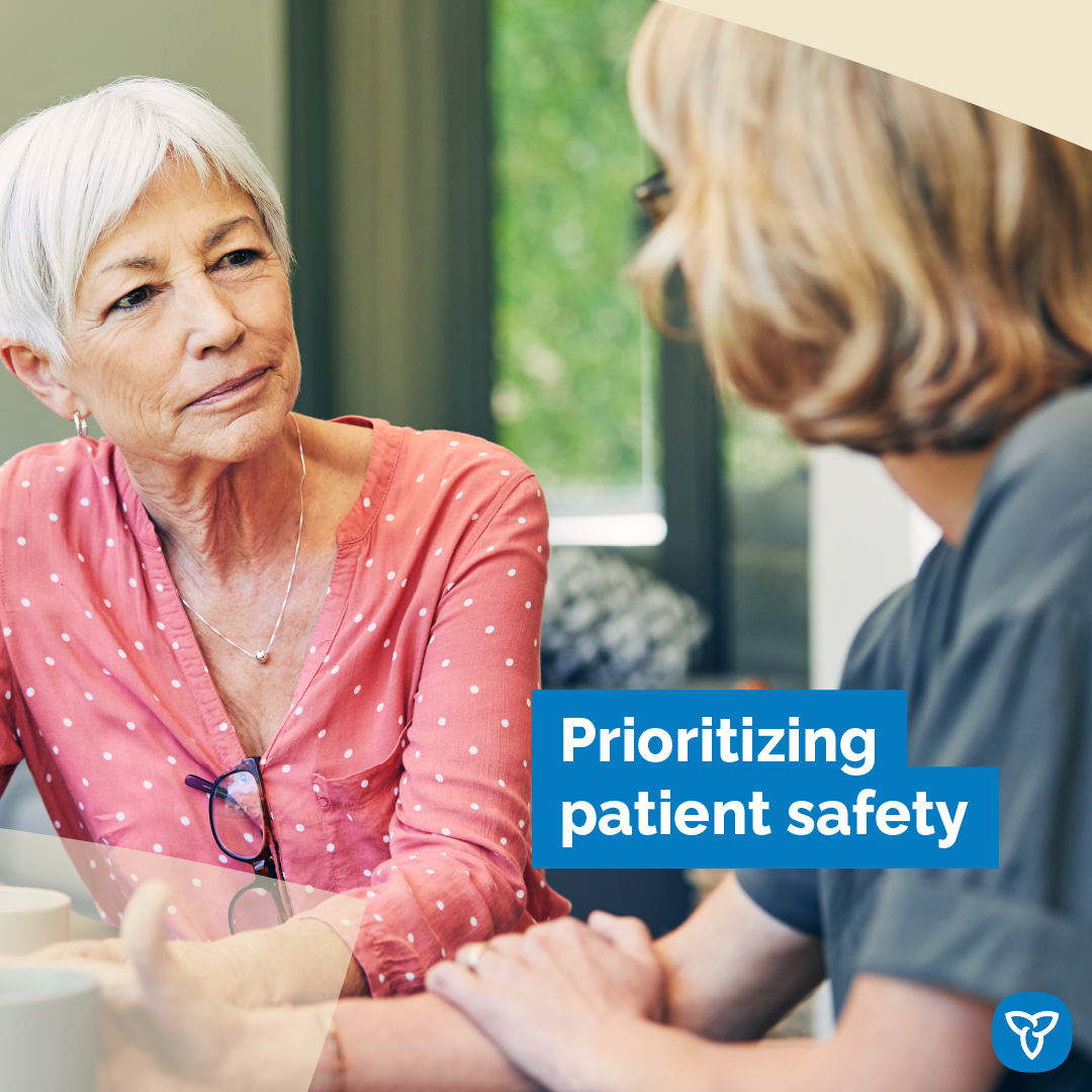ONThealth's tweet photo. Making #HealthCare safer is an ongoing, everyday process. This #CanadianPatientSafetyWeek, help your loved ones #UnderstandHarm when receiving care. Encourage them to ask questions and speak up if something feels wrong.

Together, we can take action towards safer care. #CPSW2024 https://t.co/qVfwOsSl36