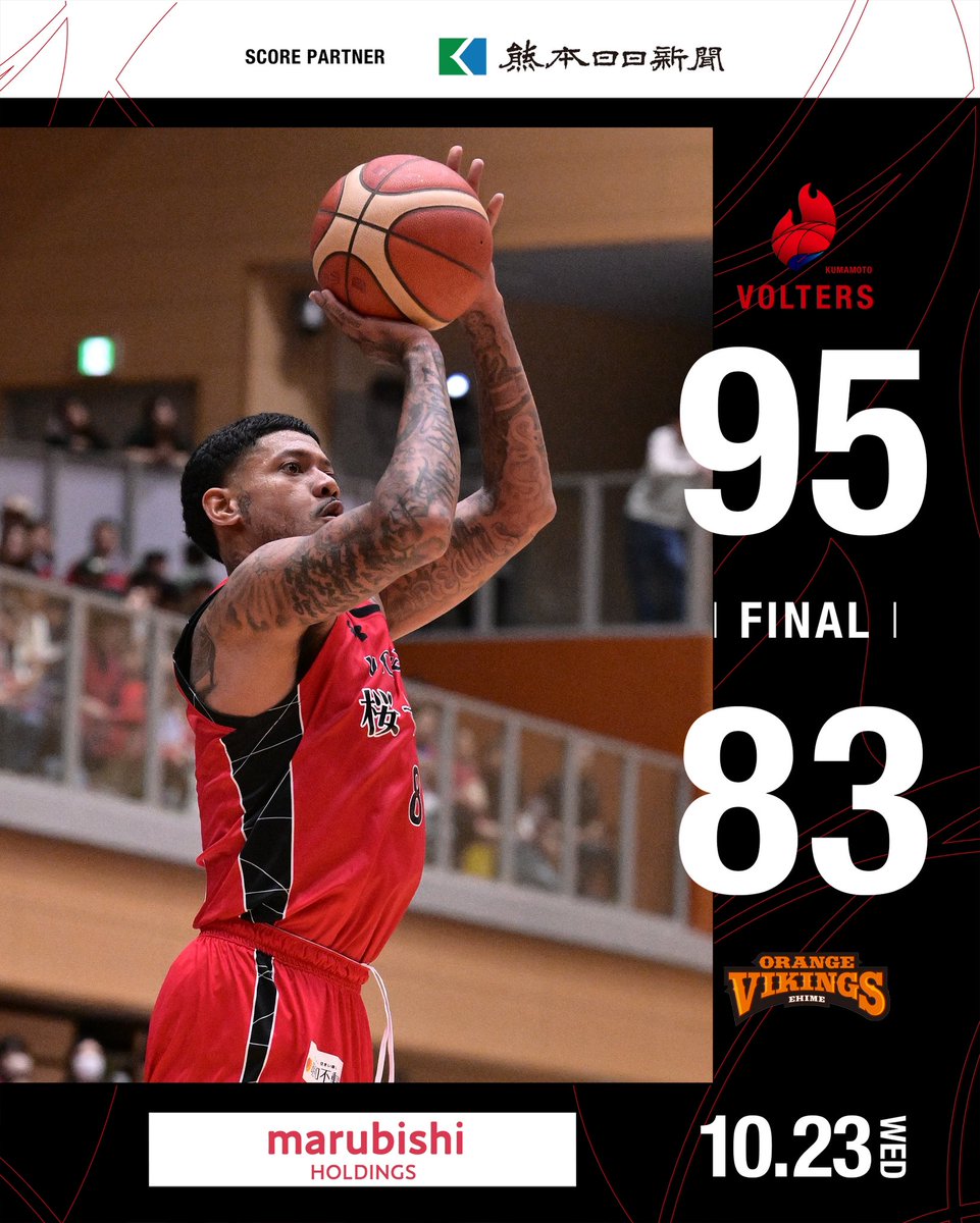 Good to get that first win! Working hard each day to get better and better. Look forward to this weekend! <a href="/K_VOLTERS/">熊本ヴォルターズ</a> <a href="/B_LEAGUE/">B.LEAGUE（Bリーグ）</a>