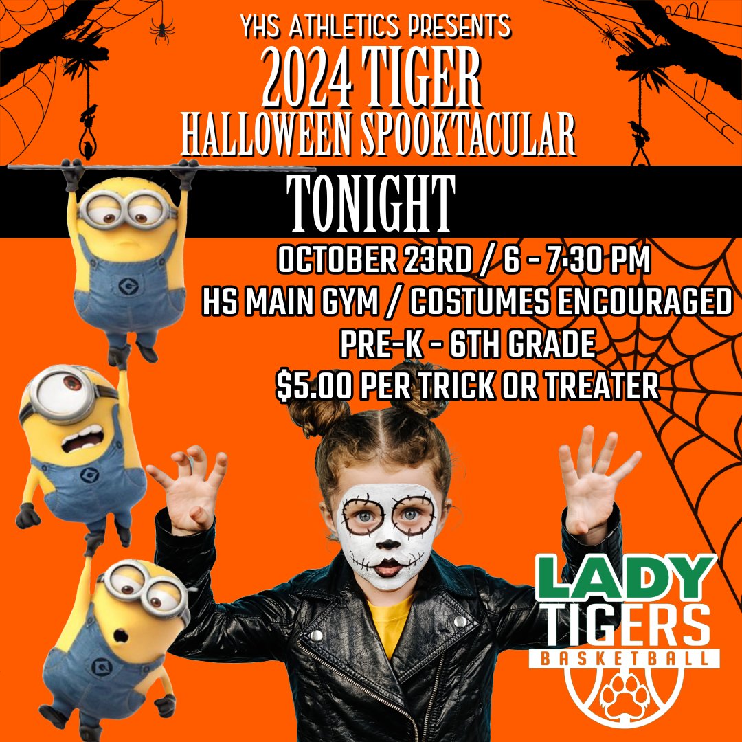 Yorktown Girls Basketball (@girlsyorktown) on Twitter photo Looking forward to seeing our little friends tonight at the 2024 Tiger Halloween Spooktacular. We can't wait to see all the awesome costumes. <a href="/YHSAthletics/">Yorktown Athletics</a> Looking forward to seeing our little friends tonight at the 2024 Tiger Halloween Spooktacular. We can't wait to see all the awesome costumes. <a href="/YHSAthletics/">Yorktown Athletics</a>