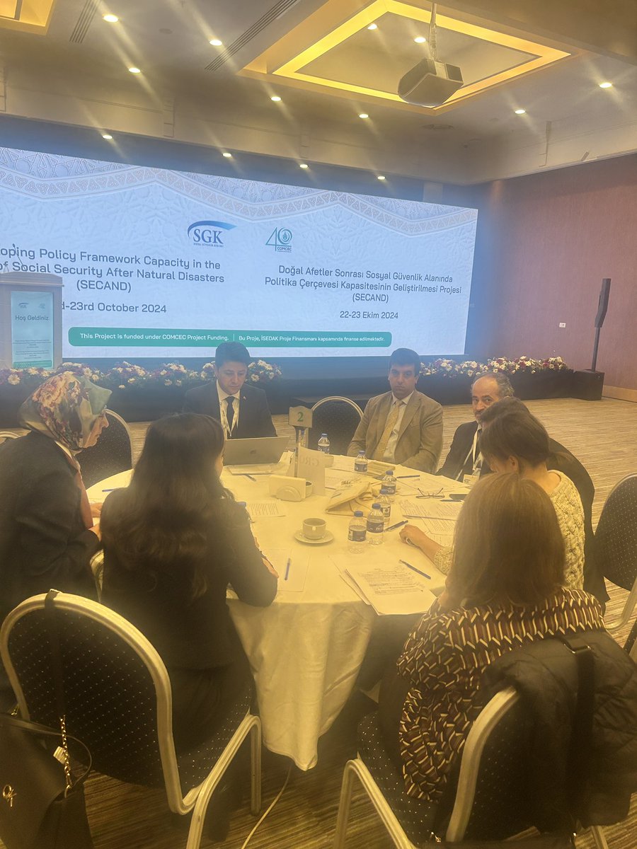 Ergnmetin35's tweet photo. SGK ve İSEDAK işbirliğiyle Ankara’da gerçekleştirilen “Doğal Afetler Sonrası Sosyal Güvenlik Alanında 
Politika Çerçevesi Kapasitesinin Geliştirilmesi Projesi (SECAND)” 22-23 Ekim 2024 tarihinde gerçekleştirildi. İlk gün konferans, ikinci gün çalıştay programından oluşan etkinlikte moderatör olarak yer aldım. Projeden elde edilen sonuçların Ülkemize ve işbirliği yapan diğer ülkelere hayırlı olmasını diliyor, organizasyonda emeği geçen herkese teşekkür ediyorum.