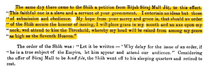Rustum_0's tweet photo. The petition of Raja Surajmal Jat (d. 1757) to Emperor Ahmad Shah Abdali:
“This faithful one is a slave and a servant of your government, I entertain no ideas but those of submission and obedience ...”
#ReadMoreBelow https://t.co/2EbPgRMAKA