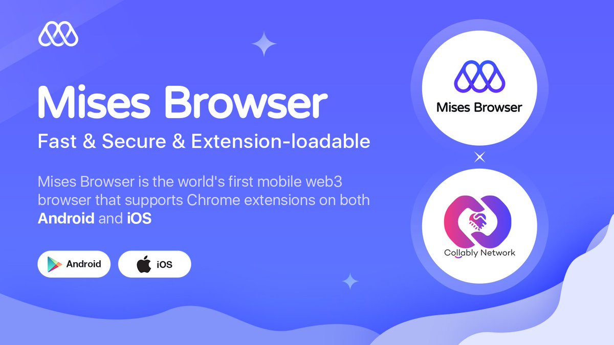 SmartCryptoNew1's tweet photo. 🌀 @CollablyNetwork is now live on @Mises001 Browser, making it easier than ever to connect with the Web3 ecosystem! 

🔵 #Collably on iOS and Android
🔹Access Collably Network's powerful collaboration platform directly from your #Mises Browser, whether you're on iOS or Android.

🌐 Connect with Ideal Partners
🔹Find verified contacts and insights across DeFi, NFT, Gaming, Metaverse, CEX, DEX, wallets, and more, empowering projects to find the perfect partners.

🔷 Accelerate Growth and Community Building
🔹Through strategic partnerships, projects gain access to valuable resources, market exposure, scalability, and funding opportunities.

👤 Mises Browser's Power
🔹Leverage the world's first mobile #Web3 browser that supports Chrome extensions on both iOS and Android, reaching millions of users.
 
This collaboration is opening up a world of possibilities for Web3 projects and partners! 💪 

🔽 VISIT 
https://t.co/09bTNjHIV8
#SCN1