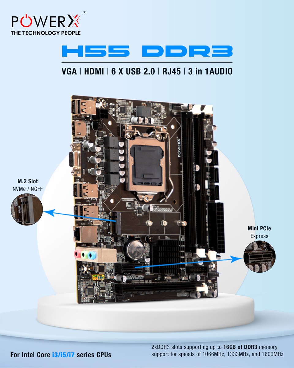 powerxbharat's tweet image. 𝖴𝗉𝗀𝗋𝖺𝖽𝖾 𝖸𝗈𝗎𝗋 𝖯𝖢 𝗐𝗂𝗍𝗁 𝗍𝗁𝖾 𝖧55 𝖣𝖣𝖱3 𝖿𝗈𝗋 𝗨𝗹𝘁𝗶𝗺𝗮𝘁𝗲 𝗦𝗽𝗲𝗲𝗱!

#H55DDR3 #PCGaming #PowerXPerformance #TechInnovation #MotherboardMatters #DDR3Speeds #USBPorts #IntelCoreReady   #PowerX