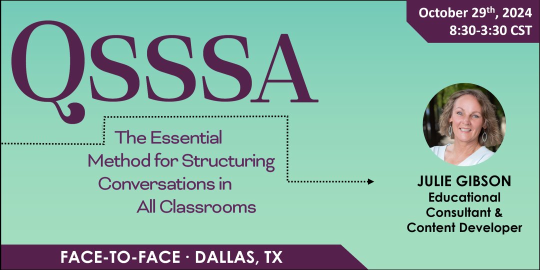 Seidlitz_Ed's tweet image. Tomorrow! Will we see you at @JJGib4Science's unbeatable #QSSSA workshop in DFW tomorrow? seidlitzeducation.com/oct29qsssa/