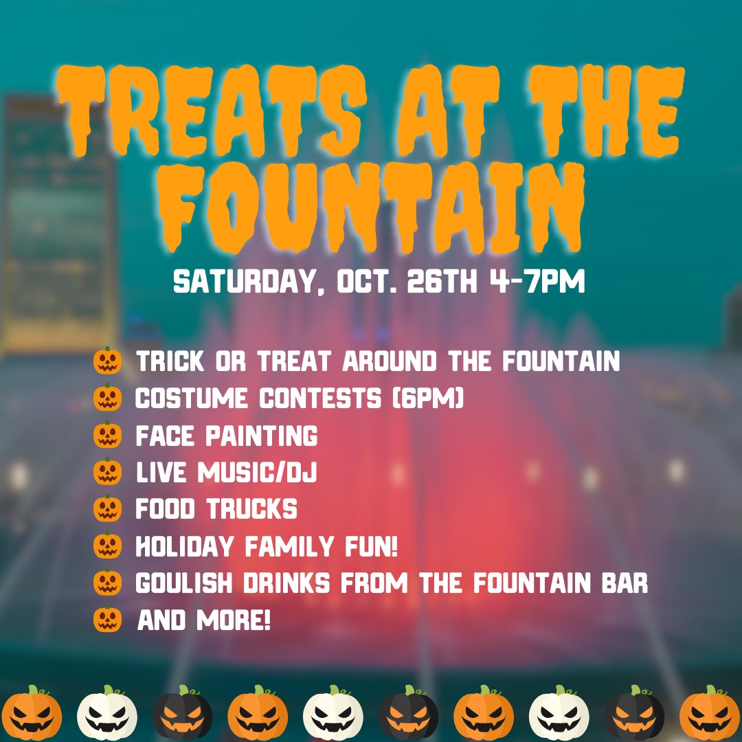 CityofJax's tweet image. Halloween is right around the corner and our @jaxparks team has a great event for your little ghouls and goblins 🎃 Join us this Saturday, October 26th at the Friendship Fountain from 4-7pm for some free family holiday fun with costume contests, face painting, music and more!