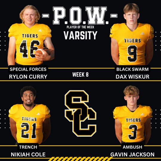 scfootball's tweet photo. Congratulations to our Players of the Week!! Keep up the great work!
#NoExcuses https://t.co/lgonmwA1Zi