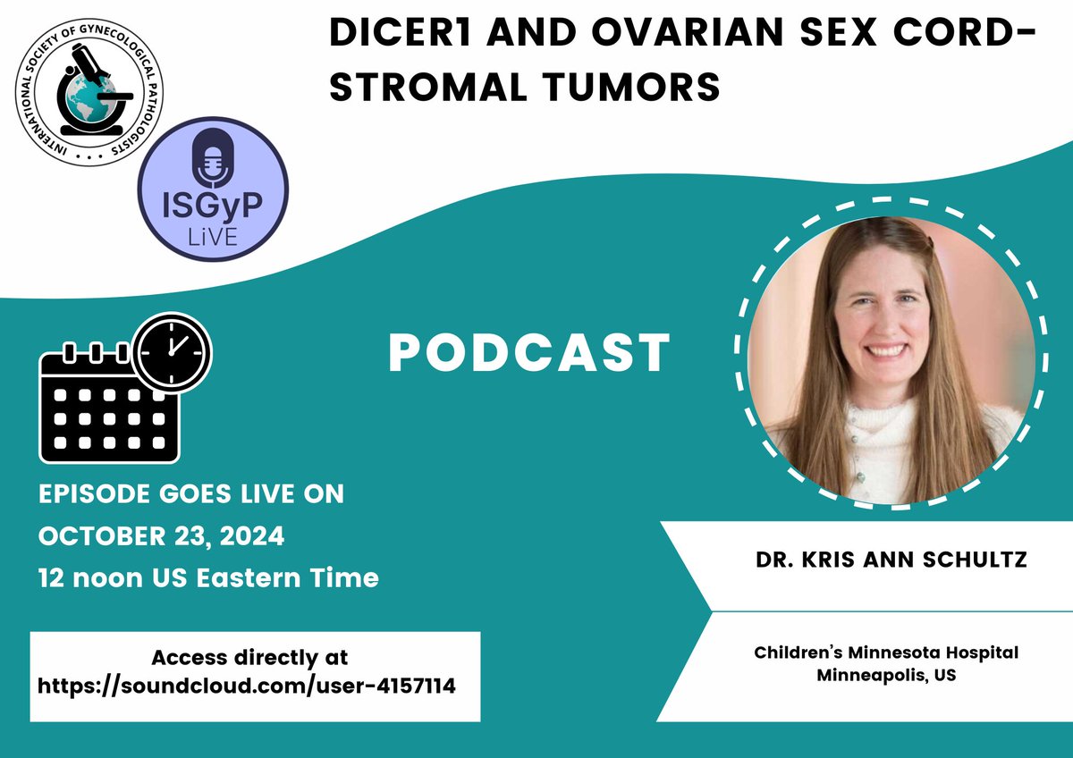 In our October podcast episode, the guys chat with Dr.  Schultz about her work with the DICER1/PPB registry &amp; the Ovarian and Testicular Sex Cord Stromal Tumor Registry  soundcloud.com/user-4157114/o… Those interested in more information can also email dicer1@childrensmn.org.