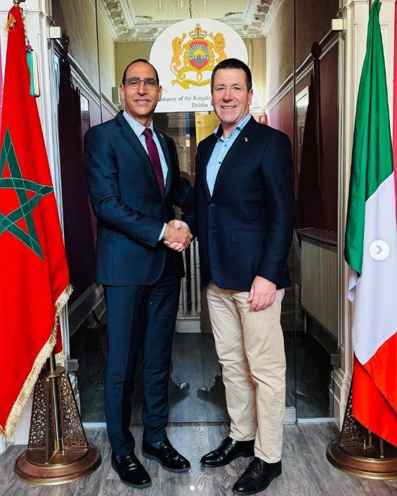 H.E. Dr. Lahcen Mahraoui, Ambassador of Morocco to Ireland hosted Fintan Byrne, CEO, CR2 (part of the Moroccan-headquartered <a href="/HPS_worldwide/">HPS</a> ),  in Dublin on Tuesday of this week to discuss opportunities for collaboration and further boosting of ties between Ireland and Morocco.
