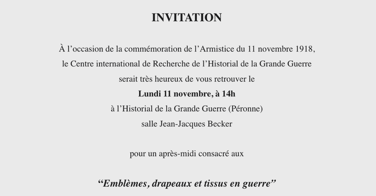 Franziska Heimburger (@fheimburger) on Twitter photo Venez tou·te·s découvrir le documentaire d'Henry Colomer, "Sous les drapeaux", puis écouter une table ronde organisée par <a href="/cr_historial/">CR Historial</a> le 11 novembre à Péronne <a href="/historial1418/">Historial de la Grande Guerre</a> ! Venez tou·te·s découvrir le documentaire d'Henry Colomer, "Sous les drapeaux", puis écouter une table ronde organisée par <a href="/cr_historial/">CR Historial</a> le 11 novembre à Péronne <a href="/historial1418/">Historial de la Grande Guerre</a> !