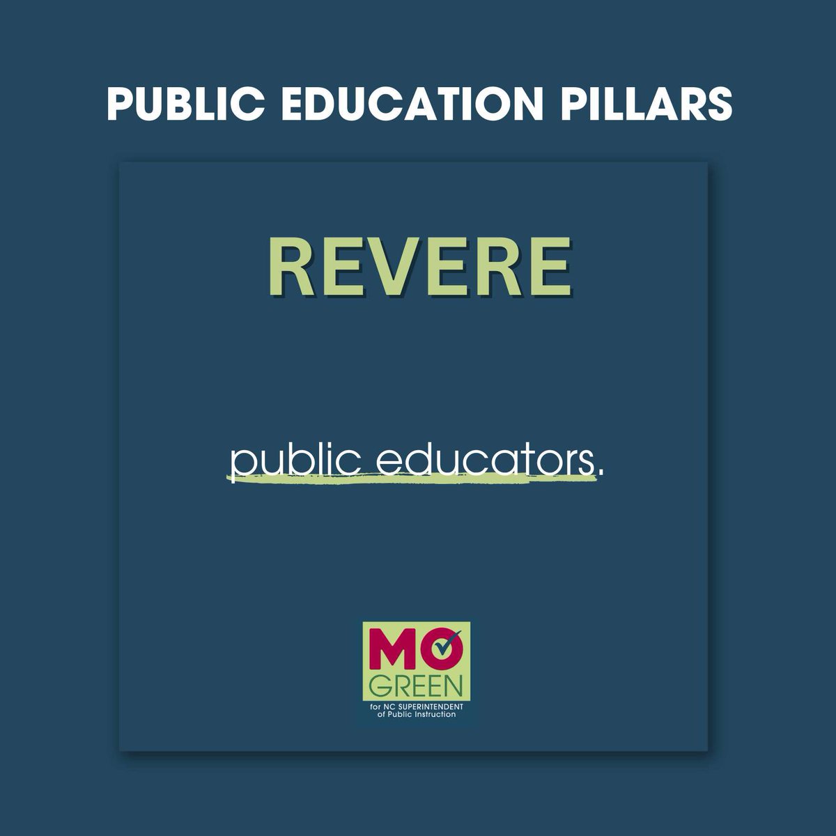 I’m running to be NC Superintendent of Public Instruction. 

I have the experience to improve our public schools &amp; ensure academic excellence for all children. 

For my full vision, direction, and plan for NC public schools, please see our website: mogreenfornc.com/pillars