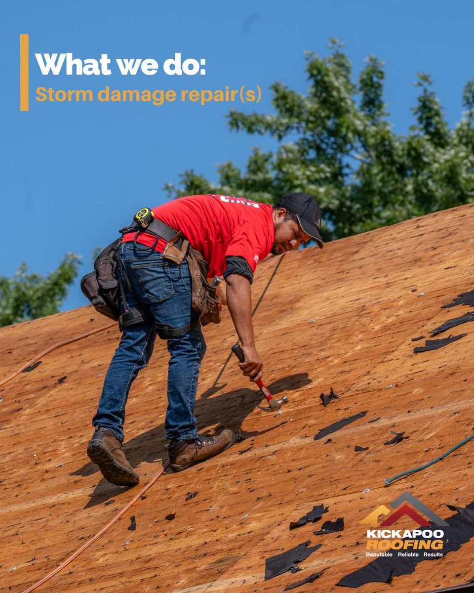 KickapooRoofing's tweet image. 🔨 What We Do Wednesday 🔨

Has a storm damaged your roof? 🌪️ We’re experts in storm damage repair, getting your roof back in shape quickly and efficiently. 

Call (608) 352-8688 or visit kickapooroofing.com to get started today.

#StormDamageRepair #RoofRestoration…