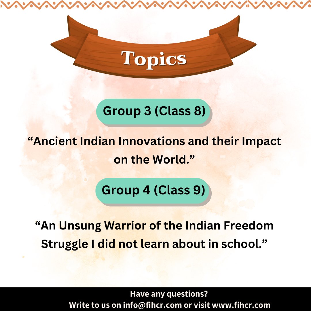 fihcr_info's tweet image. The Sri Aurobindo Annual History Essay Competition is officially open for entries! Whether you&apos;re fascinated by iconic monuments, inspired by historical legends, or curious about our freedom fighters—now’s your chance to shine! #history #essaycontest #bharat