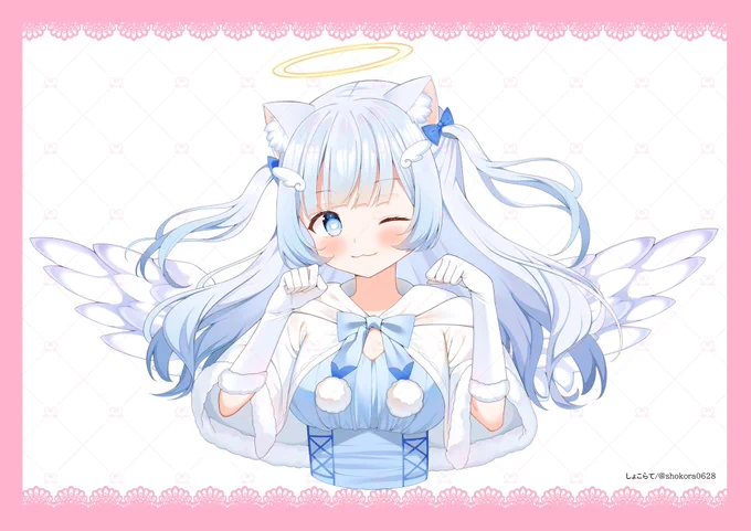 【お知らせ】 猫音みみちゃん( )のハフアニイラストお仕立てさせていただきました みみちゃんおめでとう