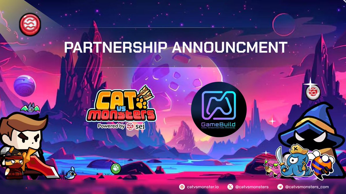 P2E_Space's tweet image. 😻 @Catvsmonsters is thrilled to unveil a fresh collaboration as they prepare for an exciting new adventure!

🤝 A warm welcome to @GameBuild_, joining forces to elevate the gaming experience.

🛹 By incorporating #GameBuild’s SDK, players will gain full ownership of their game…
