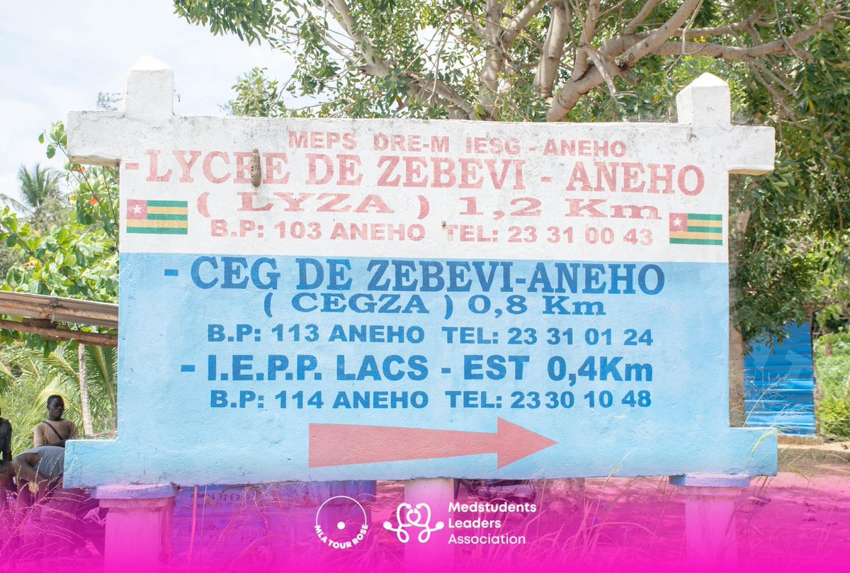 medstud_lead's tweet image. [#MlaTourRose2024 - Le récap - Jour 1- Lycée Zébévi ] 

Nous avions un objectif clair : sensibiliser massivement à la prévention du cancer du sein. 🎗 Et nous l’avons fait ! 

 #OctobreRose #CancerDuSein #Aného #zébévi